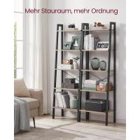 Estantería de 5 Niveles, Librería Industrial, Fácil de Montar, para Salón, Dormitorio, Cocina, Marrón Rústico y Negro LLS45X - details 72