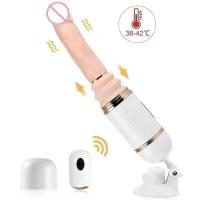 Control remoto Calefacción Telescópico Automático Hine Auto Masturbación Pistola Dildo Vibrator Juguetes Sexuales Para Mujeres Masturbador - details 3