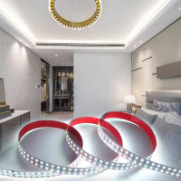 Tira de luces LED de doble fila, cinta Flexible de diodo, blanco Natural cálido, superbrillante, 12V, 24V, 2835, 5M, 240LED/m - details 8