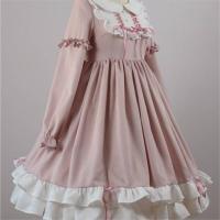 Vestido lolita para mujer, lindo estilo japonés Haruku con mangas largas y falda suave de corte A para primavera y verano - details 1