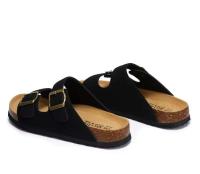Sandalias planas de mujer con soporte para el arco, 2 hebillas ajustables, zapatos, suela de goma antideslizante - details 10