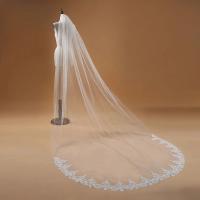 Voile Mariage 3M una capa borde de encaje blanco marfil velo de novia catedral velo de novia largo accesorios de boda baratos - details 0
