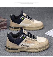 Terciopelo superior de piel caliente top bajo plataforma deportiva aumento de altura retro patchwork color cordones zapatos casuales para hombre - details 7