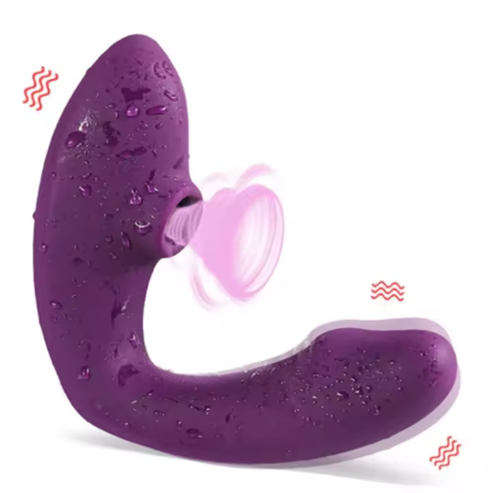 Chupando para mujeres punto G consolador doble succionador de clítoris estimulador de clítoris vibrador inalámbrico femenino juguete sexual para adultos - 1