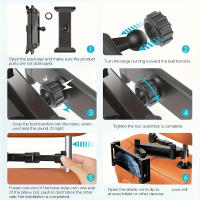 Soporte Universal para tableta de coche, reposacabezas para asiento trasero, soporte para iPad Air Mini Pro, 4-13 pulgadas, rotación de 360 grados, almohada trasera, abrazadera para teléfono - details 5