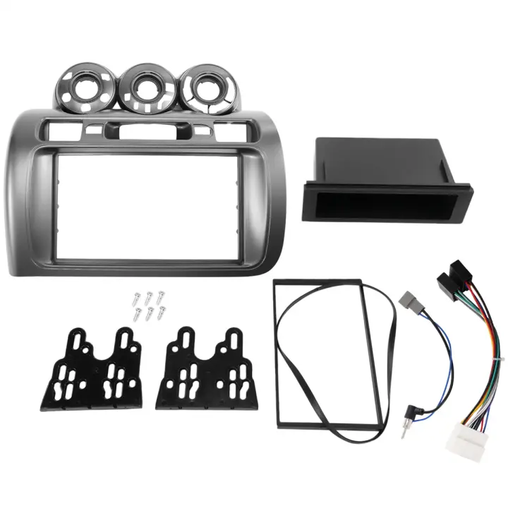 Fascia de Radio para Honda Jazz City, Kit de embellecedor de instalación de Panel De Cd estéreo, Dvd de un Din, marco de bisel - 1