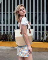 Bolsa de playa a rayas 2024, bolso de hombro para las axilas, bolso de lona informal de gran capacidad. - details 20