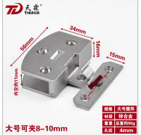 Bisagra de vidrio para armario de pasteles, 1 piezas, alta calidad, sin perforaciones, accesorios de Hardware para muebles - details 2