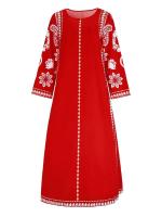 Mia Muse Ramadan Essentials Abaya clásico tradicional ral estampado manga acampanada cuello redondo Midi vestidos casuales - details 9