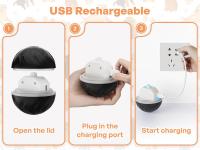 Pelota interactiva para juguetes para perros, pelotas para perros rodantes que rebote automático activadas en movimiento con luces LED, juguete interactivo inteligente para perros cachorros/pequeños/medianos y recargable por USB - details 4