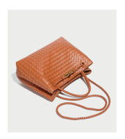 Nuevo Bolso popular Bolso de mano tejido con hebilla de cuerda de metal Bolso de hombro Bolso de mujer retro de gran capacidad átil - details 10