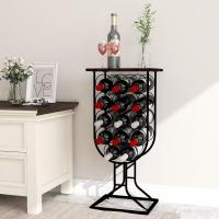 Estante de Vino Independiente Soporte de Estilo Rústico para 14 Botellas Decorativo y Apilable - details 1