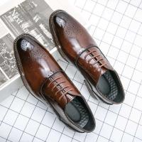 2025 zapatos puntiagudos de cuero de vestir de negocios para hombres, vestido de novia estilo Oxford para caminar, zapatos de fiesta - details 3