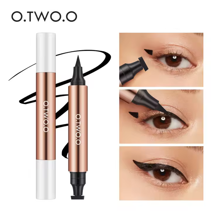 O.TWO.O Delineador de Ojos Negro Pluma de Eyeliner Líquido Impermeable y a Prueba de Manchas - 1
