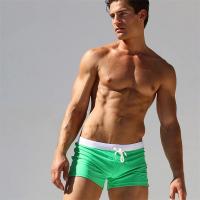 Traje de baño para hombre Diseño con bolsillo trasero, secado rápido, 10 colores, estilo de calzoncillos tipo bóxer para el verano - details 11