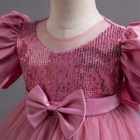 Vestido de Princesa Rosa de Esponja Primera Comunión Aniversario de Niño Fiesta de Boda - details 4