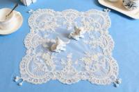 Tapete Bordado Con Cuentas De Encaje, Tela Floral De Ganchillo Vintage, Alfombrilla De Mesa Antiescaldado, 1 unidad - details 3