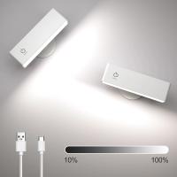 Lámpara de pared Led Yilaie, Control táctil, giratoria, recarga USB, luz nocturna portátil inalámbrica para mesita de noche, lámpara de lectura regulable, 1 paquete - details 3