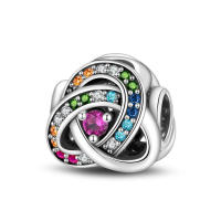 Abalorios de piedra de Color plateado para mujer, pulseras y brazaletes adecuados de estilo elegante, joyería fina DIY para cumpleaños - details 5
