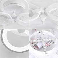 Goeco Lámpara de techo LED moderna 80W, 7200LM, acrílico, eficiencia energética para sala de estar, dormitorio, comedor, cocina Montaje semi-flush, lacado, interruptor de botón - details 7