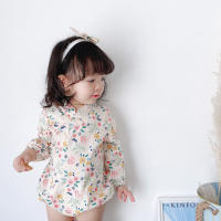 Mono sin mangas de algodón con estampado floral para bebé - details 2