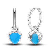 Aretes Redondos de Plata 925 Estilo Elegante para Mujeres con Piedra Principal de Zirconio y Diseño de Encanto Brillante Color en Oro - details 35