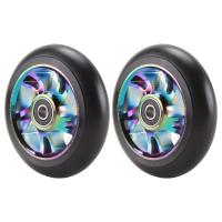 Ruedas de repuesto para patinete eléctrico, ruedas de Pu de 2 piezas y 100Mm con rodamiento para coches mecedoras, coches extremos y patinetes - details 1
