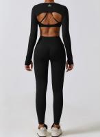 ALO yoga outfit deportivo manga larga chal yoga ropa mujer desnudo look delgado ropa de fitness top bata para correr - details 4