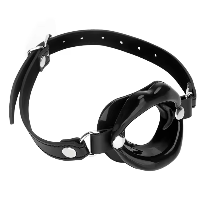 Atracción Sexual para Parejas SM Bondage Abierto Boca Gag Anillo Oral Fijación Caucho Producto Adulto Fetish Restricciones Cuero - 1