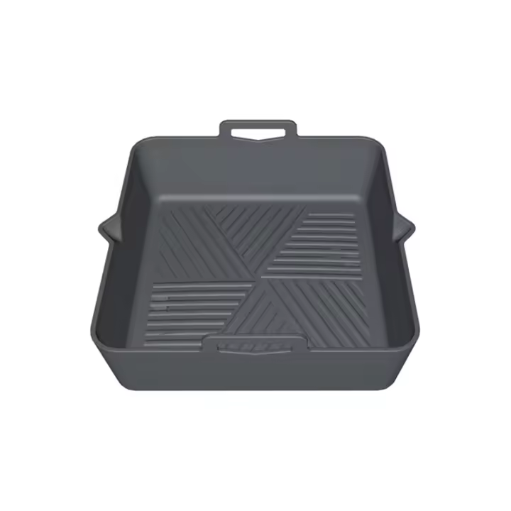 Cesta de silicona reutilizable para freidora de aire, bandeja cuadrada para olla, resistente al calor, accesorios para hornear, D - 1