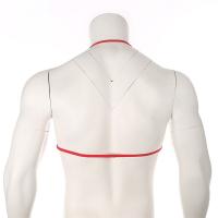 CLEVER-MENMODE-Lencería de encaje transparente para hombre, sujetadores eróticos, ropa de dormir Sissy, cuello Halter, arnés con correas ajustables, Mini sujetador para hombre - details 7