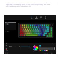 Kit de teclado mecánico de aluminio de 83 teclas con cable RGB, intercambiable en caliente, metal personalizado, teclados multifunción para juegos, plateado - details 3