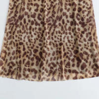TRAFZA-vestido largo con estampado de leopardo para mujer, prenda informal, ajustada, Vintage, sin mangas, Espalda descubierta, tirantes, para fiesta en la playa, Verano - details 9