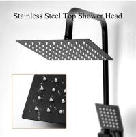 Juego de grifo de baño de latón contemporáneo con mezclador frío y caliente, cabezal de ducha tipo lluvia y cabezal de ducha de mano - details 6