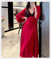 Elegante Vestido de Noche de Seda de Hielo Robe de Dormir de Alta Gama para Mujeres - details 10