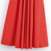 Vestido largo de verano con cuello en V y espalda descubierta, moda femenina, Color sólido con cinturón suelto - details 11