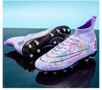 Botas de fútbol profesionales para hombre, zapatos de fútbol de Punta larga, zapatos de tobillo alto para exteriores, zapatos de entrenamiento para niños - details 27