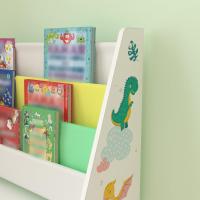 Estantería para Niños con Diseño de Unicornio Organizador de Libros con 3 Estantes y 2 Cajones Plegables 74 x 71 x 23 cm Blanco/Morado/Rosa - details 16