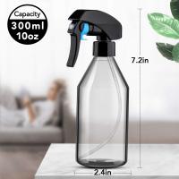 Botellas de Spray de plástico para soluciones de limpieza, contenedor vacío reutilizable de 10OZ con pulverizador de gatillo negro duradero, paquete de 3 - details 1