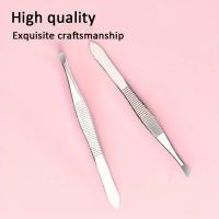 Pinzas para depilación, herramienta de maquillaje de cejas con gradiente, cortadora de cejas inclinada de acero inoxidable, herramienta de depilación y maquillaje - details 3