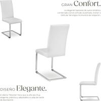 Conjunto de Sillas de Comedor, Diseño Moderno, Asiento y Respaldo Acolchado, Piel Sintética, Alta Capacidad,Montaje Rápido - details 1