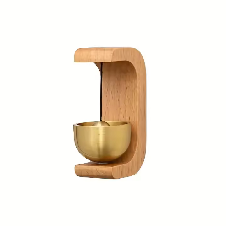 Timbre de Puerta de Latón con Estilo C Timbre de Viento con Imán para Hogar, Coche, Decoración - 1