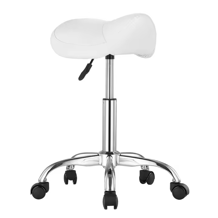 SucceBuy Taburete de Silla con Ruedas, Ergonómico y Ajustable, Cuero PU Engrosado, para Salón, Spa, Clínica - 1