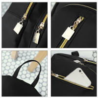 Mochila de Viaje Cómoda y Impermeable Estilo Casual de Nylon con Cierre de Cremallera - details 0