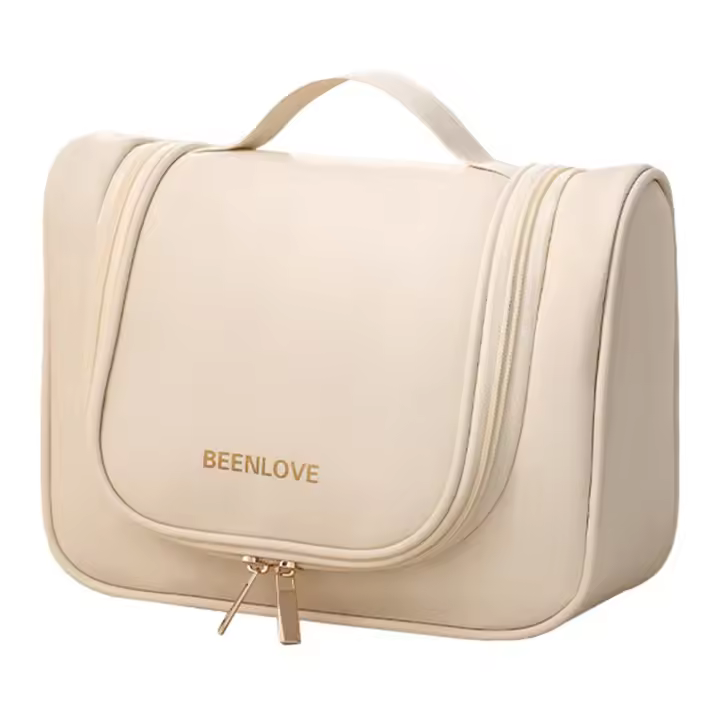 Bolsas de almacenamiento de cosméticos de gran capacidad, bolsa de almacenamiento de artículos de tocador multifuncional a prueba de polvo, bolsa de maquillaje colgante portátil impermeable - 1