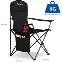 Silla de Camping-BK-2Pcs-104004 Camping, Negro, Talla única - details 2