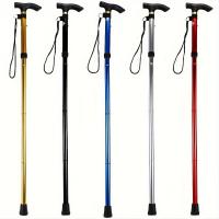 Bastones de trekking de aleación de aluminio, bastones de marcha ajustables con cierre de palanca, diseño ligero y plegable con punta de goma para senderismo y viajes - Sin varilla de magnesio/pedernal - details 5