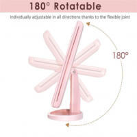 Espejo de Vanidad LED Plegable Luz de Magnificación 1X/2X/3X Rotación de 180° Pantalla Táctil - details 9