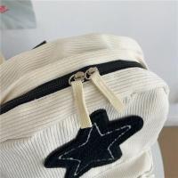 Mochila para ordenador portátil Y2K con diseño de estrella para niñas, mochila escolar de gran capacidad para estudiantes adolescentes, mochila de pana, bolso de hombro con doble correa - details 15