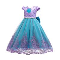 AmyStylish Niñas Princesa Sirena Ariel Cosplay Halloween Fiesta de Cumpleaños Verano Playa Vacaciones Vestido - details 76